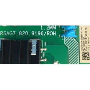 MAIN FUENTE  PARA SMART TV HISENSE 4K (3840x2160) CON LED / NUMERO DE PARTE 258675 / RSAG7.820.9196/ROH / ZMZ198V440P / 55A6100FUR/251675/ / PANEL HD550X1U82-L1\S0\GM\ROH 2527774 / MODELO 55R6E3